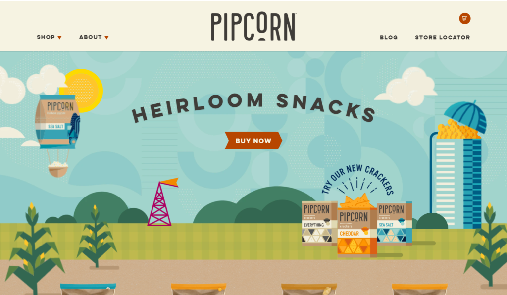 pipcorn shopify store idea